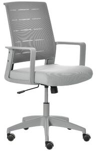 Vinsetto Mesh Office Chair Mid Back Ergonomic Computer Task Chair for Home with Lumbar Back Support, Adjustable Height, Grey