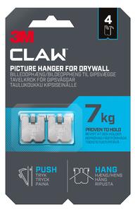 3M CLAW™ Plasterboard Picture and Mirror Hooks, 7kg Grey