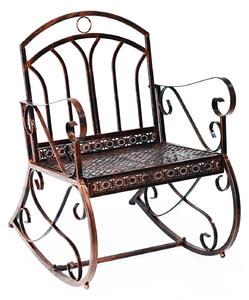 Outsunny Metal Single Chair 1 Seater Garden Outdoor Rocking Chair Vintage Style Bronze