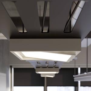 Prios Uvan LED ceiling lamp, angular, white