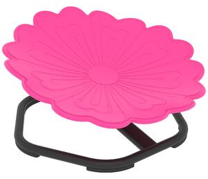 AIYAPLAY Flower-Shaped Sensory Spinning Chair with Non-Slip Base for Balance/Coordination, Pink