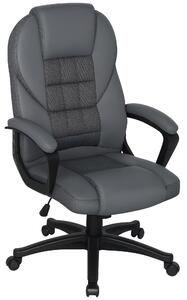 HOMCOM Faux Leather Office Chair - Charcoal Grey