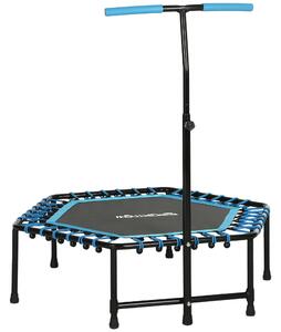 SPORTNOW 45" Rebounder Trampoline for Adults, Quiet Bungee Rebounder with LED Lights and Adjustable Handle, Blue
