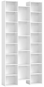 HOMCOM 21-Compartment Bookshelf - White