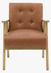 Dalton Armchair in Antique Brown Leather
