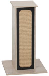 PawHut 63cm Cat Scratching Post, Cat Scratcher with Replaceable Scratching Board, Top Perch, Sisal Scratch Mat, Oak