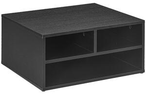 HOMCOM Desktop Printer Stand with Storage, 2-Tier Desk Organizer with 3 Open Compartments for Home Office, Black Aosom UK