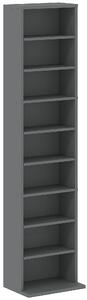 HOMCOM 260 Narrow CD Storage Unit - Grey