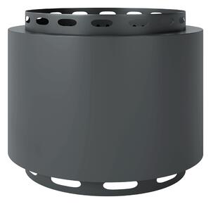 Outsunny Smokeless Fire Pit, 48.5cm Portable Wood Burning Firepit with Poker for Garden Camping Bonfire Party, Metal, Dark Grey