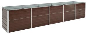 Garden Raised Bed Galvanised Steel 400x80x77 cm Brown