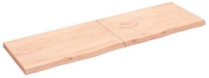 Wall Shelf 200x60x(2-6) cm Untreated Solid Wood Oak
