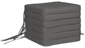 Outsunny Cosy Cushion Collection: Plush Seating Pads for Alfresco Lounging, 42x42x5cm, Slate Grey Aosom UK