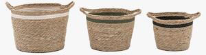 Zuri Stripe Basket, Set of 3