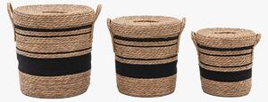 Keita Stripe Basket, Set of 3