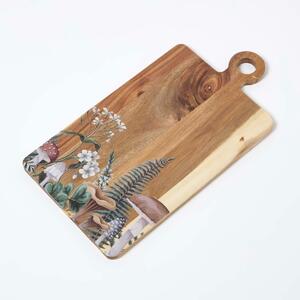 Homescapes Wooden Serving Board Mushroom Design, Acacia Wood, 45 x 25 cm