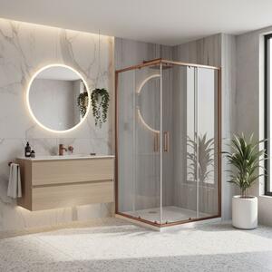 Shower enclosure Rea City 80x100 Brush Copper