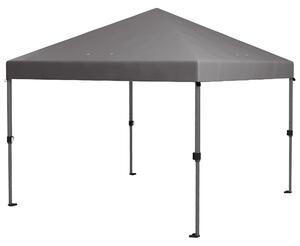 Outsunny Pop Up Gazebo 3x3m, Easy Setup Marquee Party Tent with One-Button Push, Adjustable Legs, Stakes, Ropes, Grey