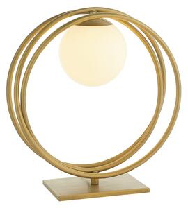 Katrina Opal Glass Hoop Table Lamp in Gold