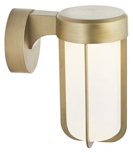 Wyatt LED Frosted Glass Wall Light in Brushed Gold