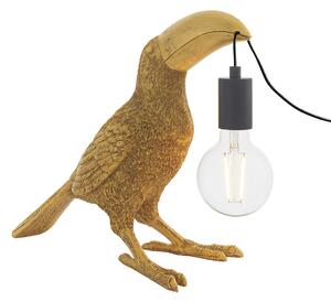 Touker the Toucan Table Lamp in Antique Gold