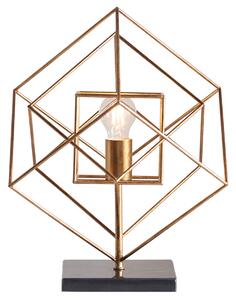 Sansa Geometric Table Lamp in Gold Leaf