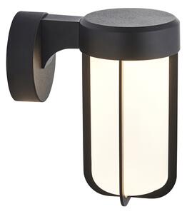 Wyatt LED Frosted Glass Wall Light in Matt Black
