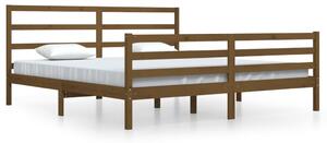 Bed Frame Honey Brown Solid Wood Pine 200x200 cm