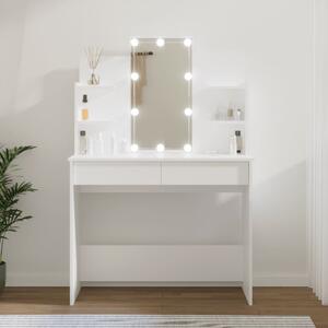 Dressing Table with LED White 96x40x142 cm