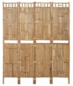 4-Panel Room Divider Bamboo 160x180 cm