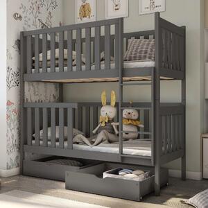 Dieppe Wooden Bunk Bed Without Mattress In Graphite