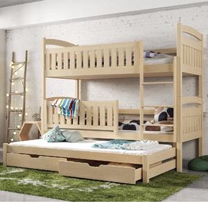 Beckley Wooden Bunk Bed Without Mattress Trundle In Pine