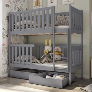 Dieppe Wooden Bunk Bed Without Mattress In Grey