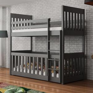 Clovis Wooden Bunk Bed Without Mattress in Graphite