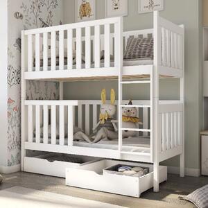 Dieppe Wooden Bunk Bed Without Mattress In Matt White