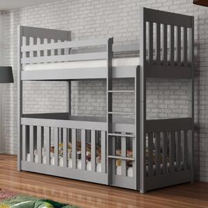 Clovis Wooden Bunk Bed Without Mattress in Grey