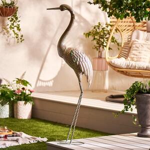 Metal Heron Decor