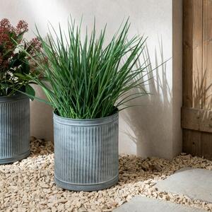 Round Galvanised Plant Pot