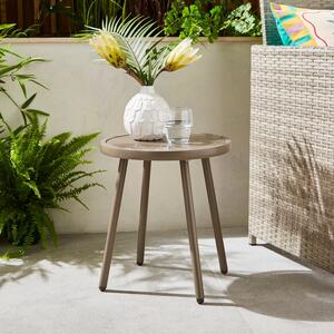 Small Taupe Glass Bistro Table