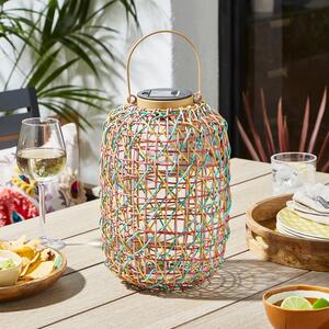 Rattan Woven LED Indoor Outdoor Solar Lantern