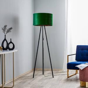Tercino floor lamp, tripod, green lampshade