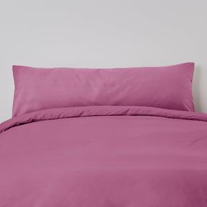 Non Iron Plain Dye Pink Bolster Pillowcase Pink