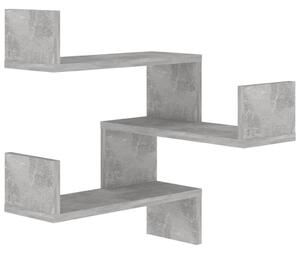 Wall Corner Shelf Concrete Grey 40x40x50 cm Engineered Wood