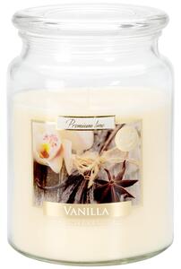 Vanilla Glass Jar Candle yellow