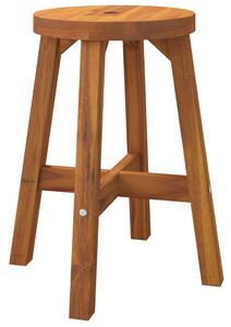 Stool Brown 38x38x45 cm Round Solid Wood Acacia