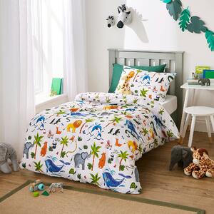 Animals of the World Duvet Cover and Pillowcase Set MultiColoured