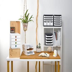 Exacompta Pop-Box Desktop Drawer Set with 4 Drawers White