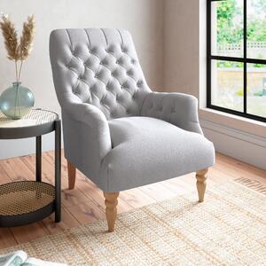 Bibury Buttoned Back Chair Grey