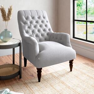 Bibury Buttoned Back Chair Grey