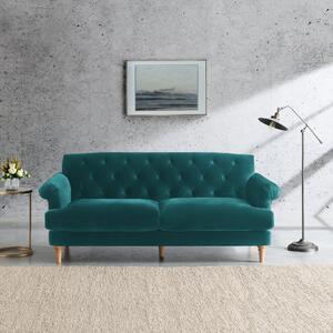 Jazz Velvet 3 Seater Sofa Blue