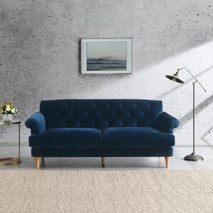 Jazz Velvet 3 Seater Sofa Dark Blue